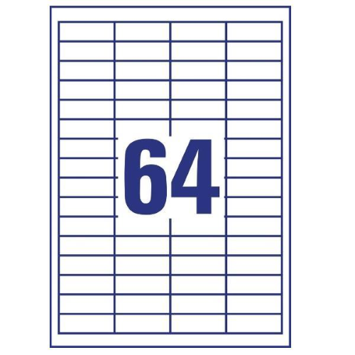 Avery - Bianco - 48.5 x 16.9 mm 6400 etichette (100 foglio(i) x 64) etichette multiuso